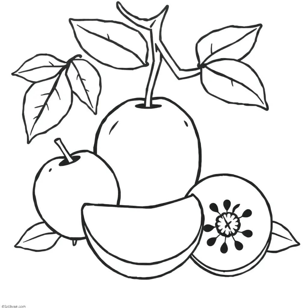 Coloring Page Of Fruits