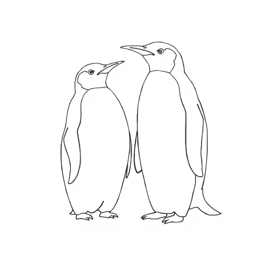 Coloring Pages Of Emperor Penguins