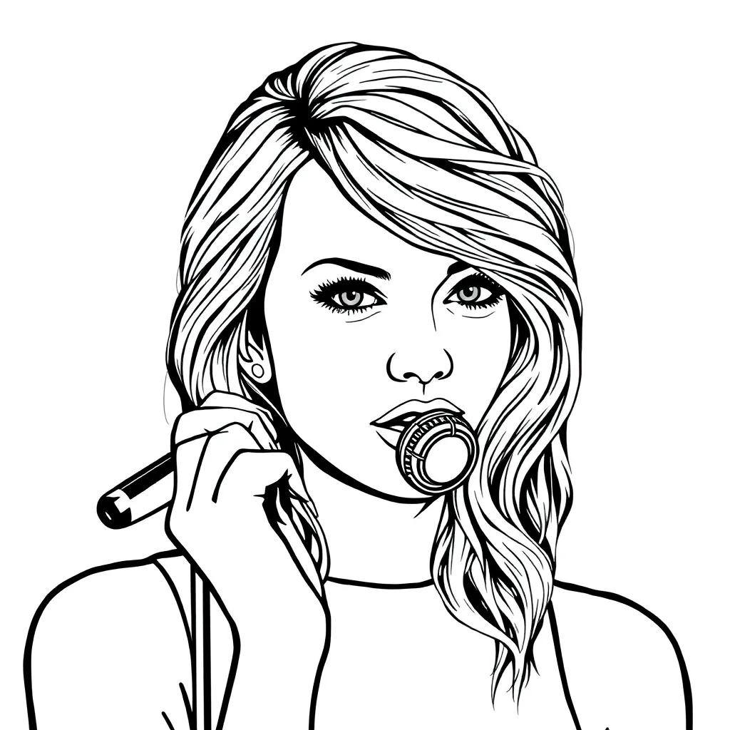 Coloring Page Taylor Swift