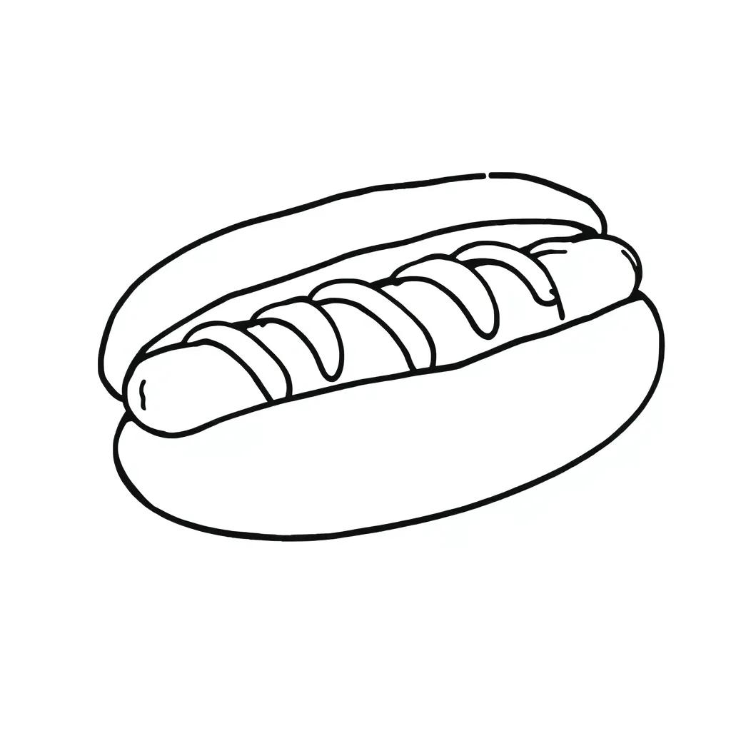 Coloring Pages Hot Dog