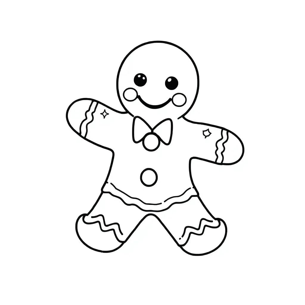 Coloring Page Gingerbread Man
