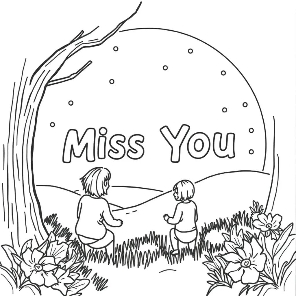 Coloring Pages Miss You
