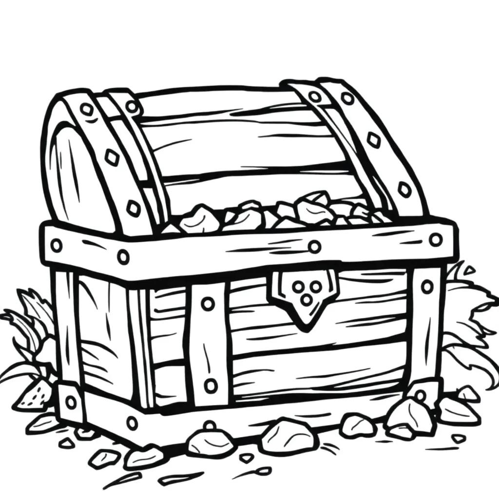 Coloring Pages Of Treasure Chests