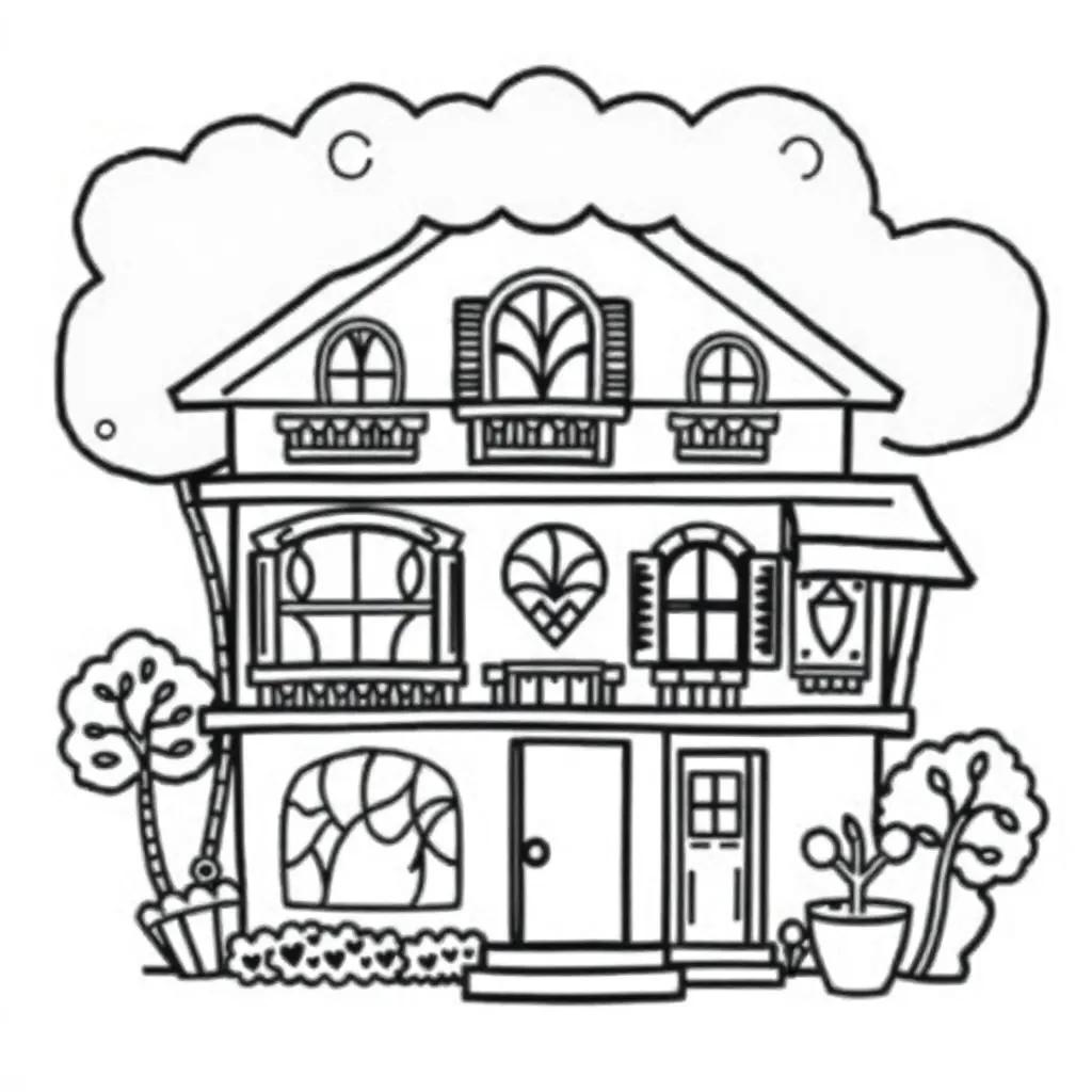 Coloring Pages Gabby Dollhouse