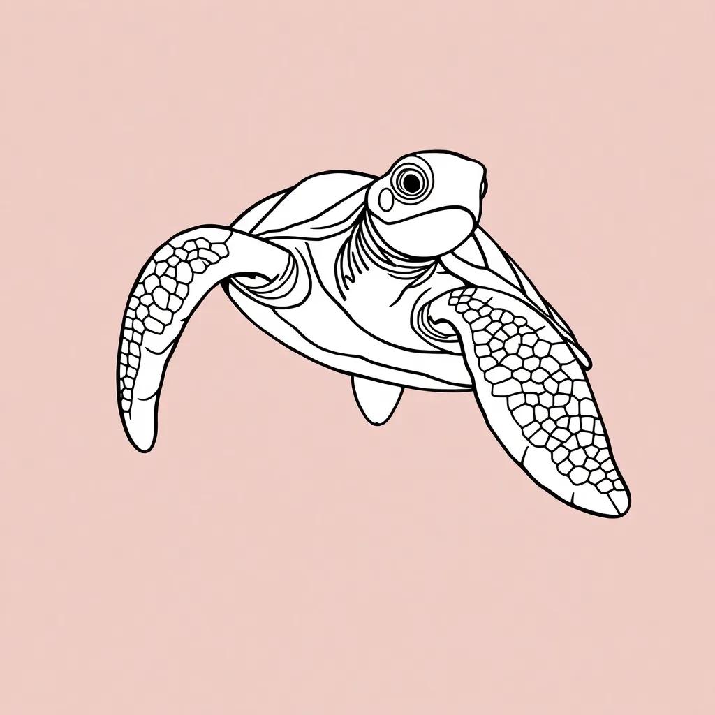 Coloring Page Sea Turtle