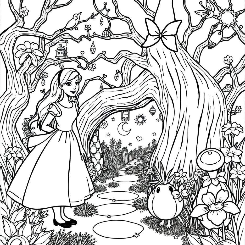 Coloring Pages Alice In Wonderland