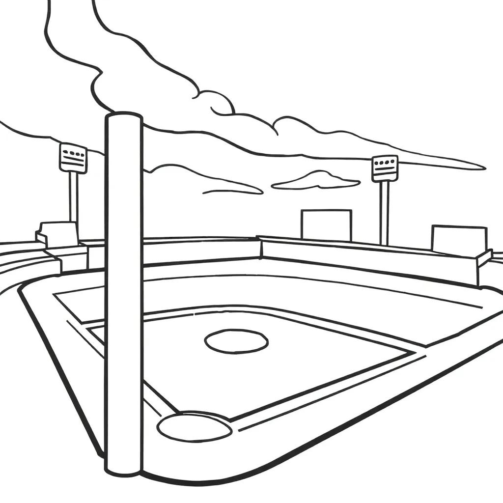 Coloring Pages Of Baseball Fields