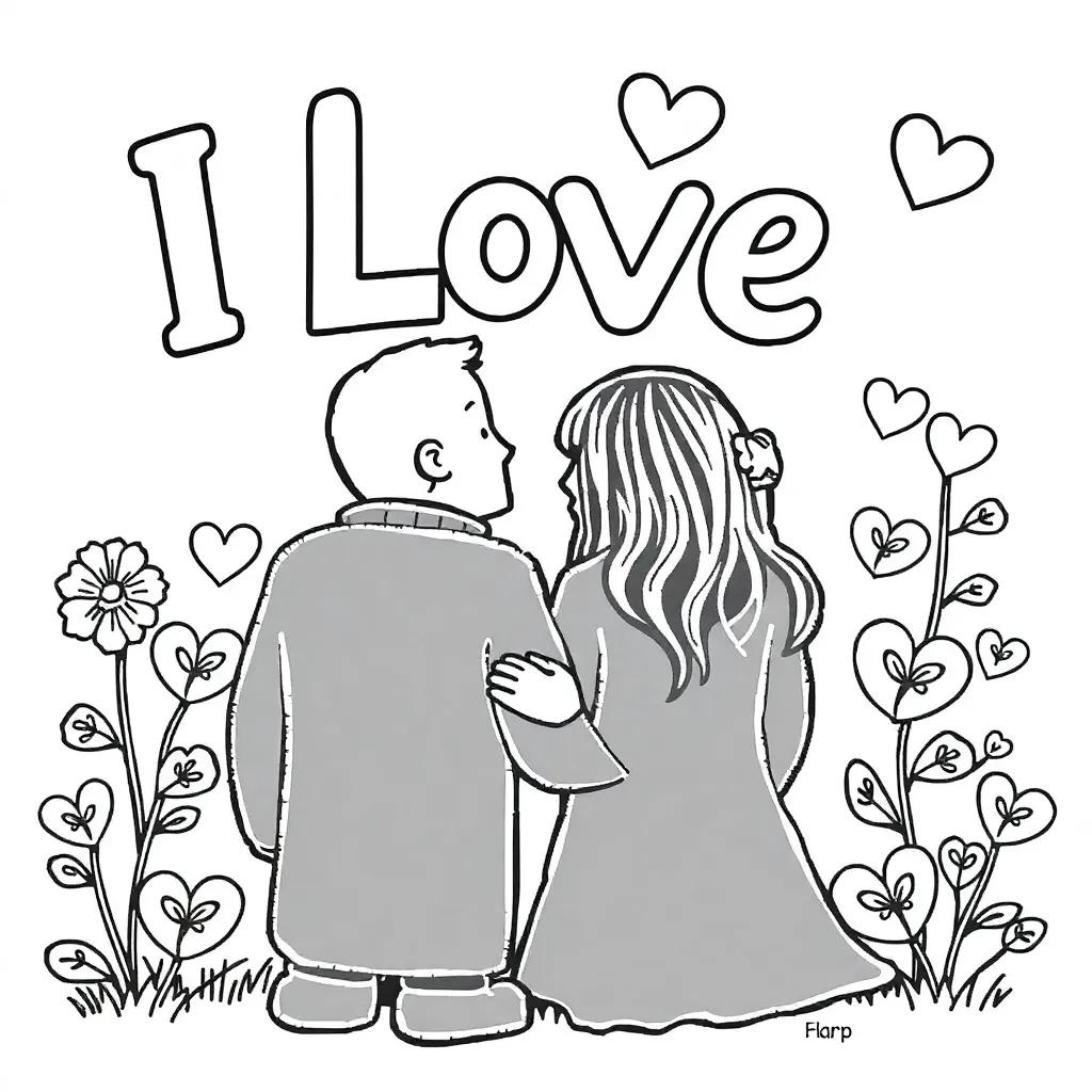 Coloring Pages I Love You Daddy