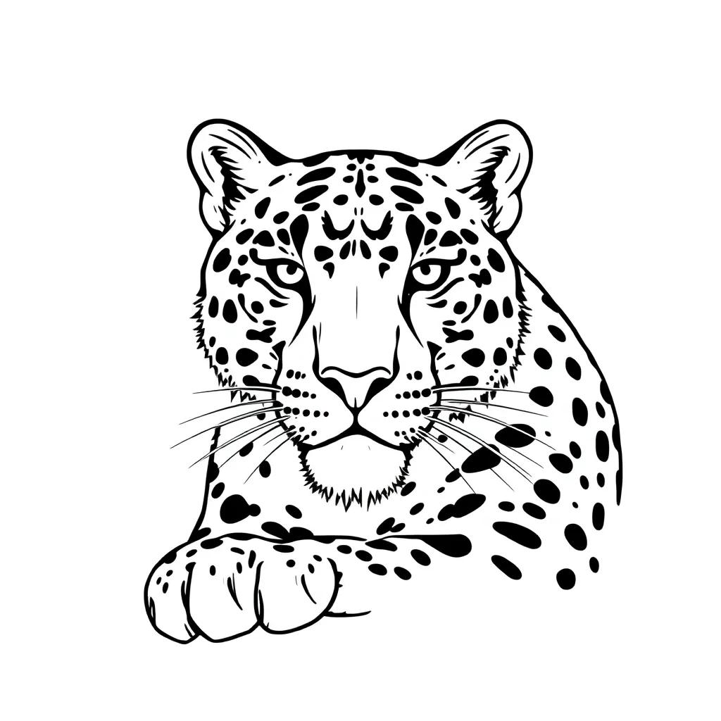 Coloring Pages Snow Leopard