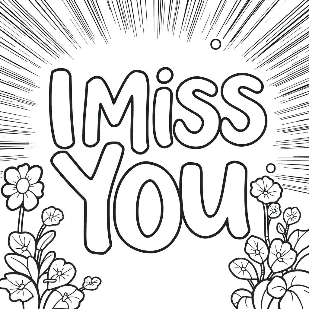 Coloring Pages I Miss You