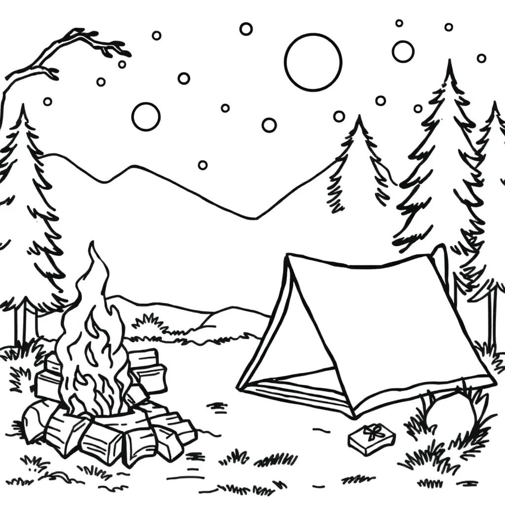 Coloring Pages Of Camping