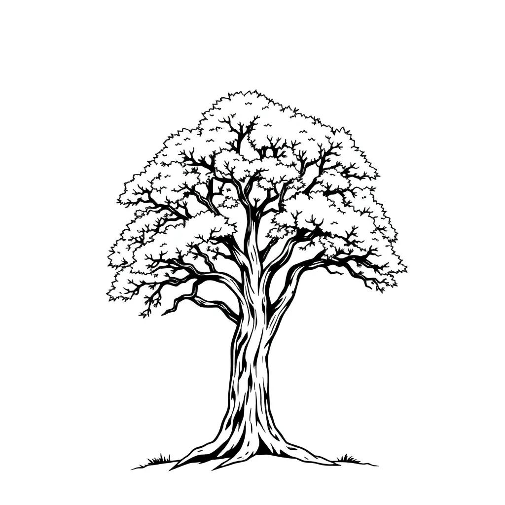 Coloring Pages Oak Tree