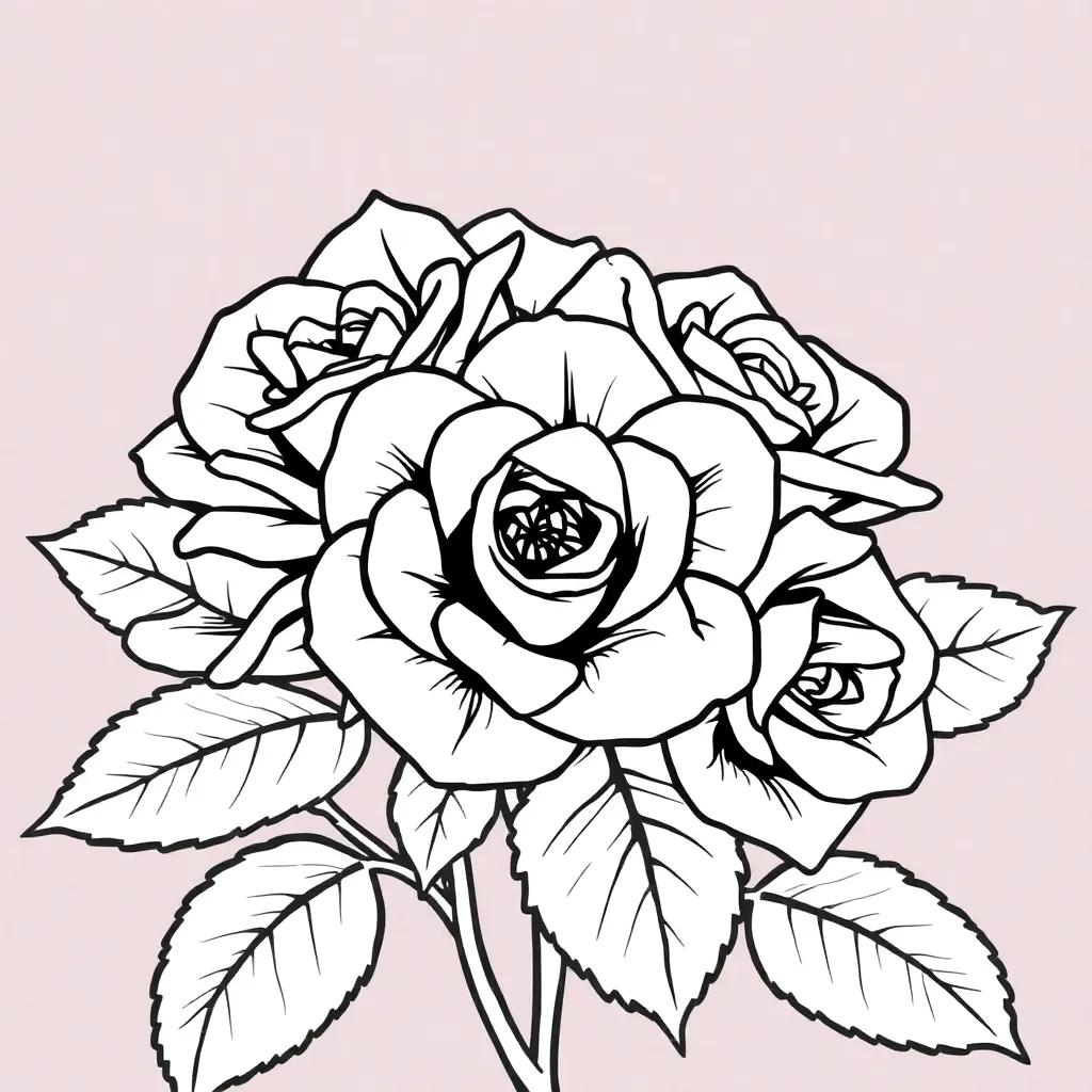 Coloring Page Of Roses
