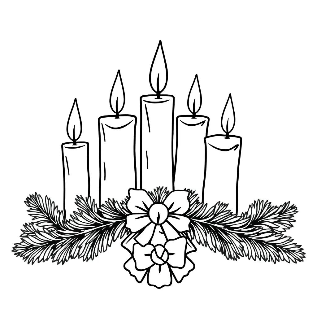 Coloring Pages Of Christmas Candles