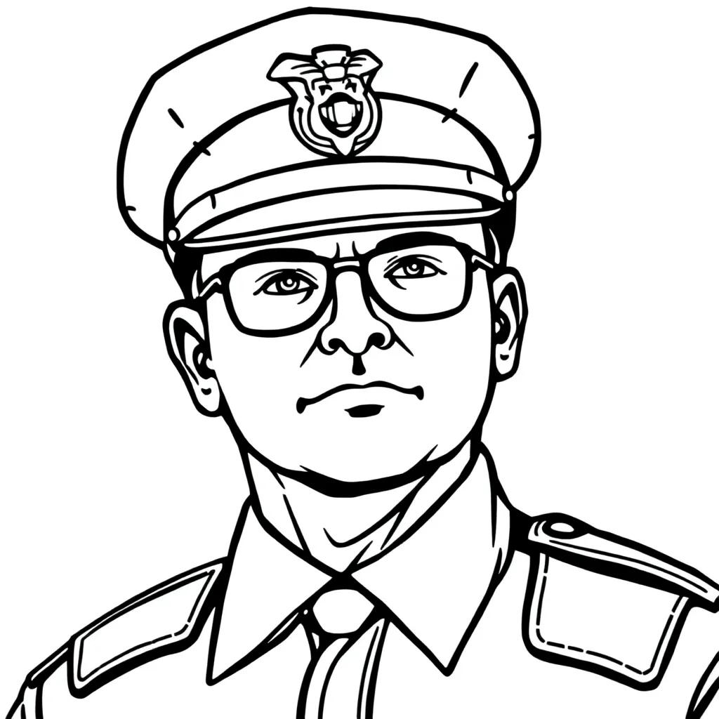 Coloring Page Of Police Officer