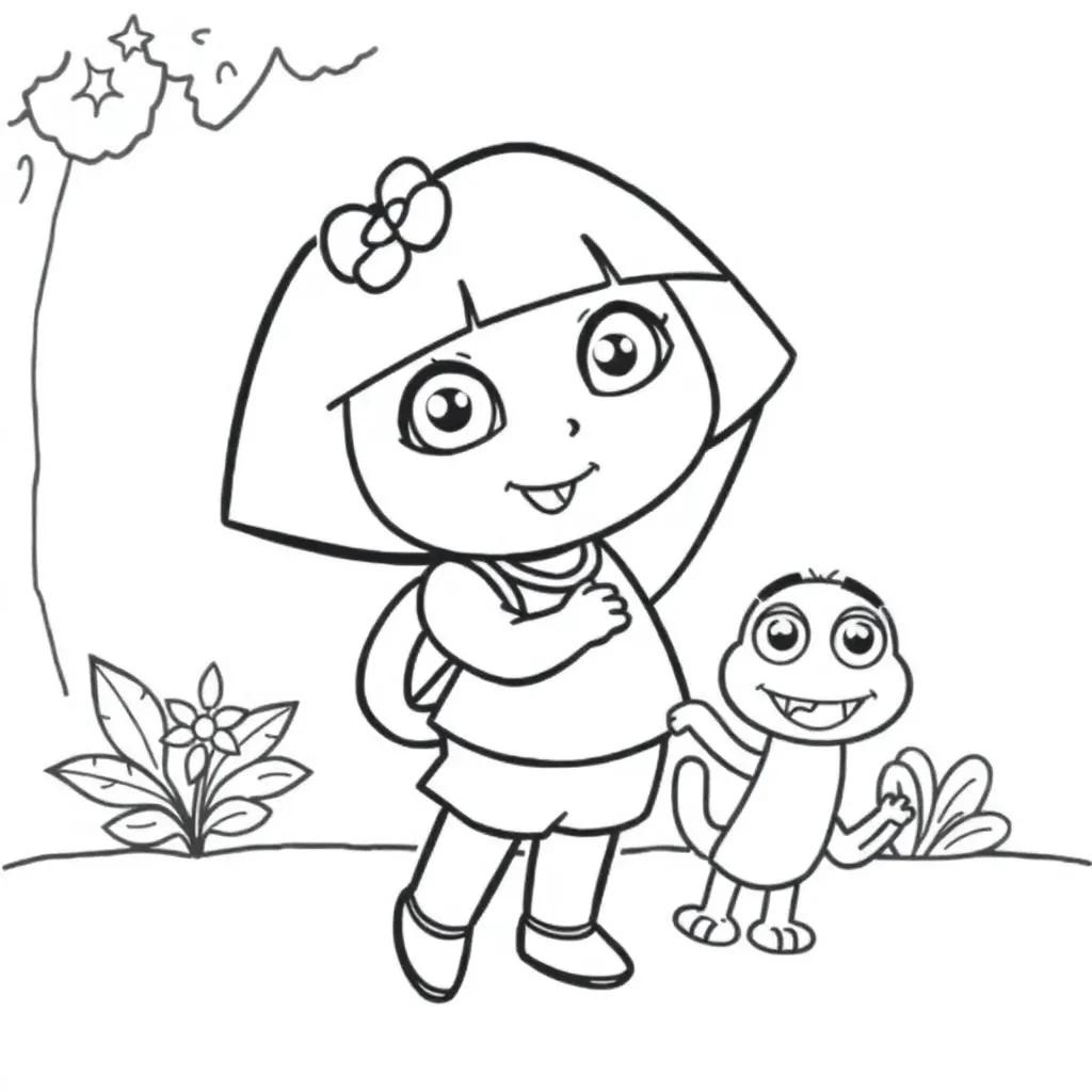 Coloring Pages Of Dora And Friends