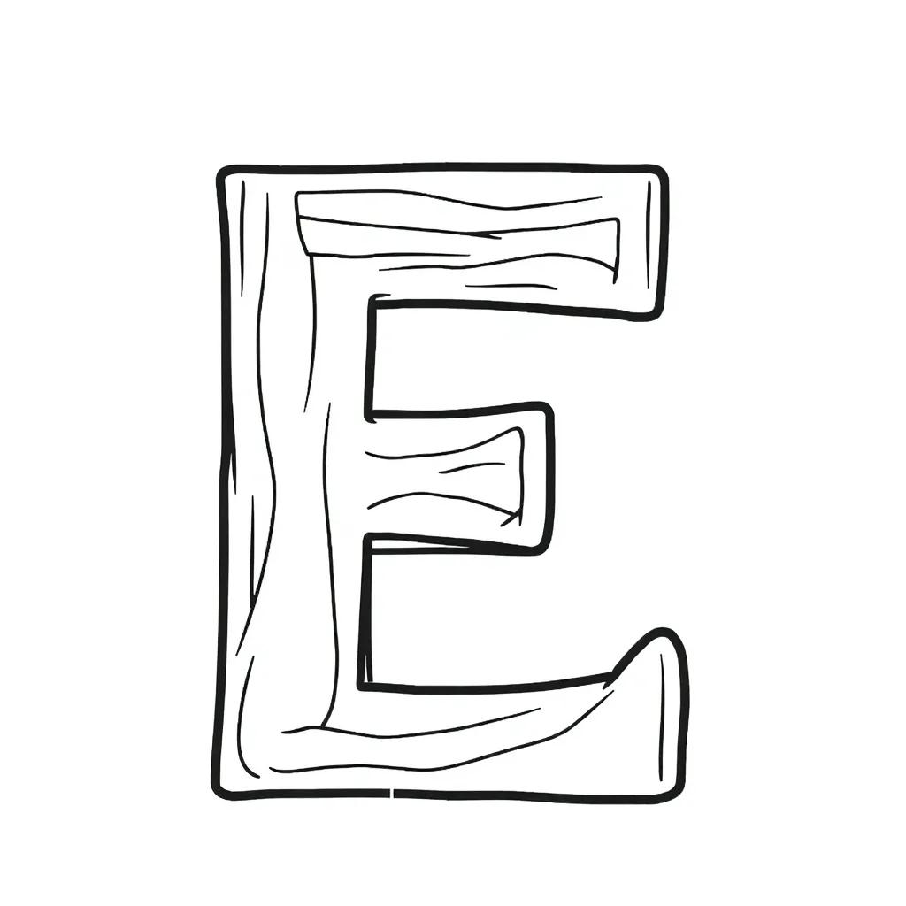 Coloring Page Letter E