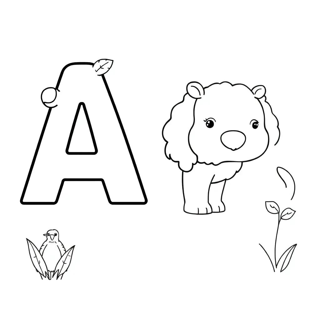 Coloring Pages Alphabet Animals
