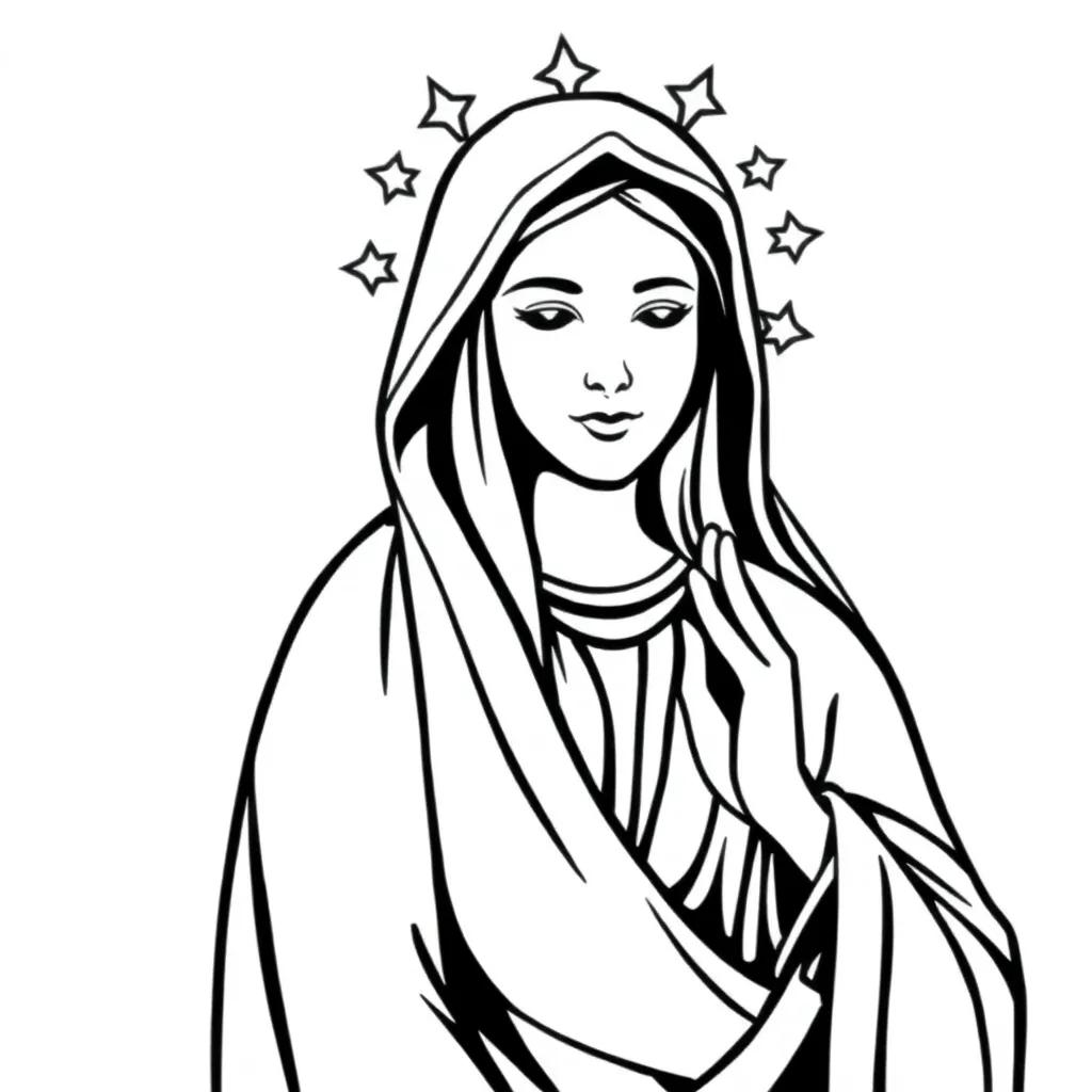 Coloring Pages Virgin Mary