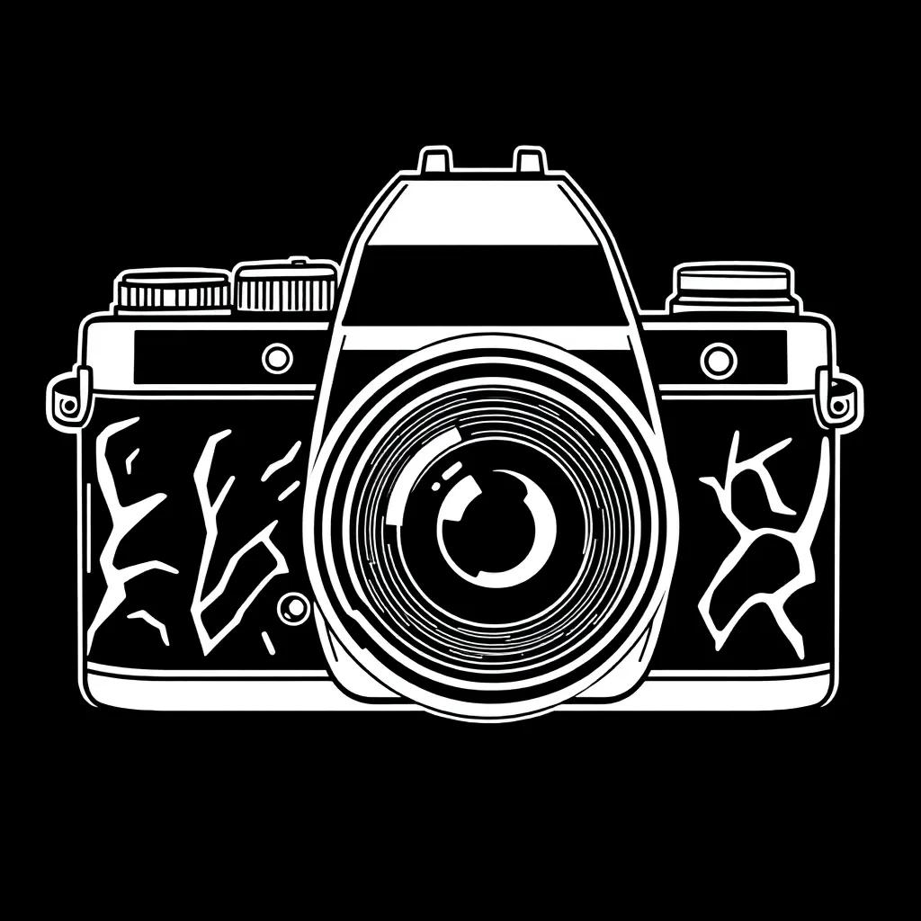 Coloring Page Of A Camera