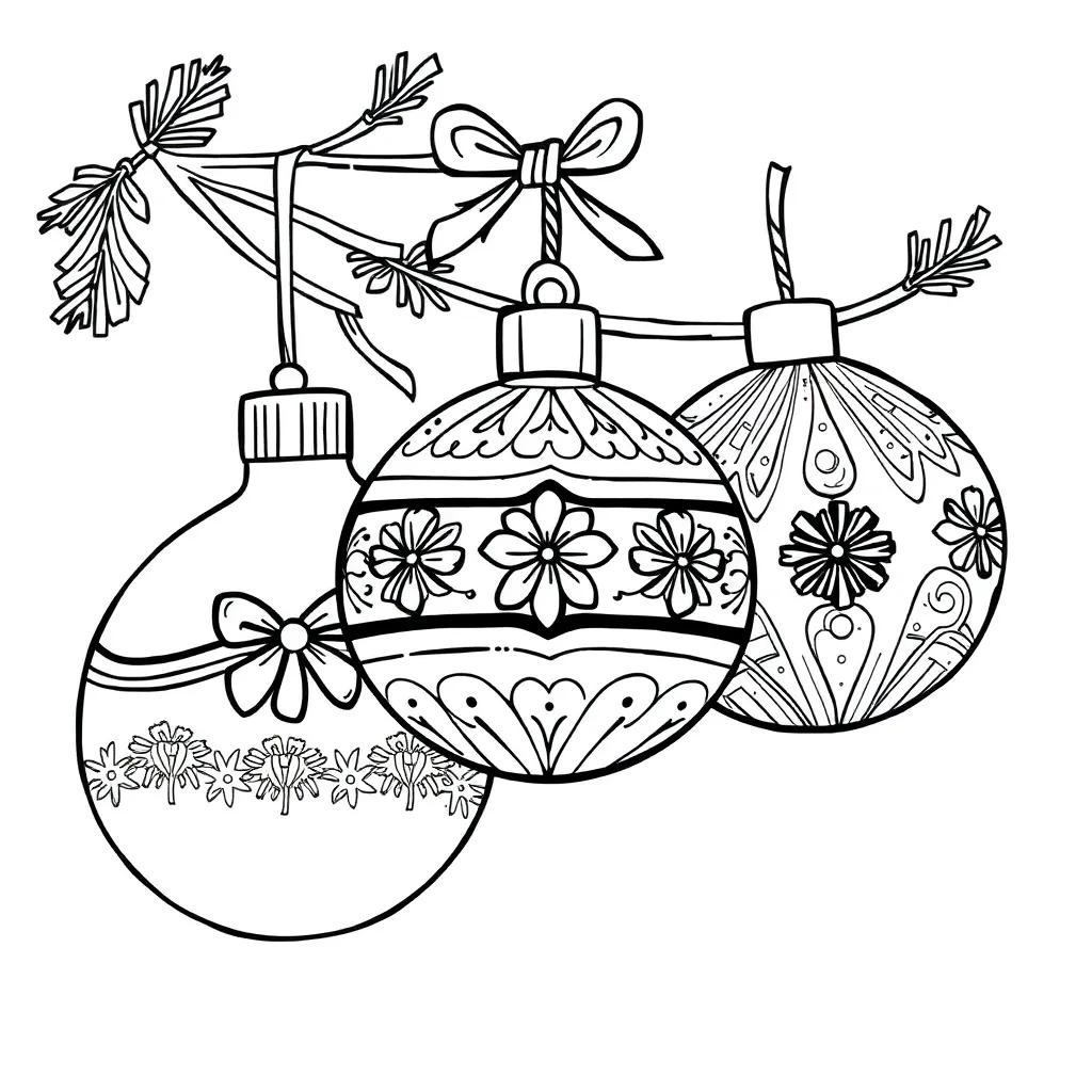 Coloring Pages Christmas Ornaments