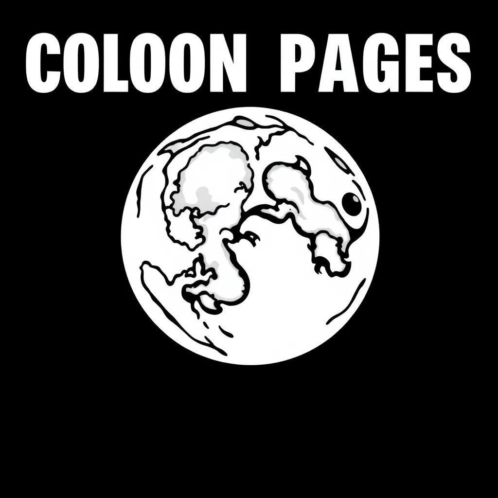 Coloring Pages Moon Phases