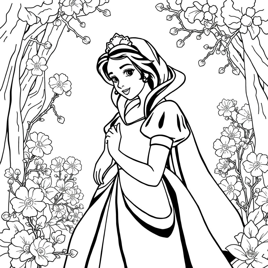 Coloring Pages Princess Snow White