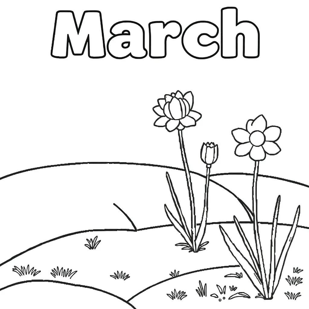 Coloring Pages For March