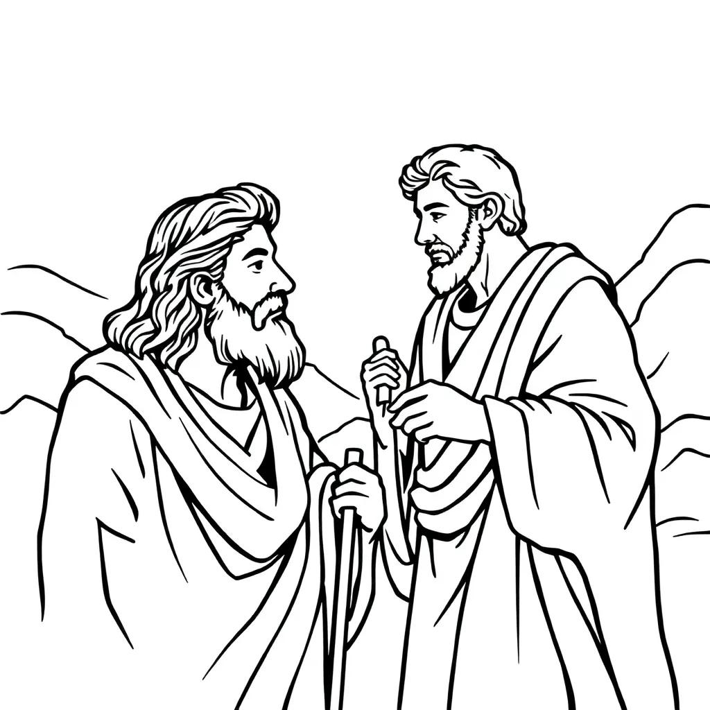 Coloring Page Of David And Jonathan
