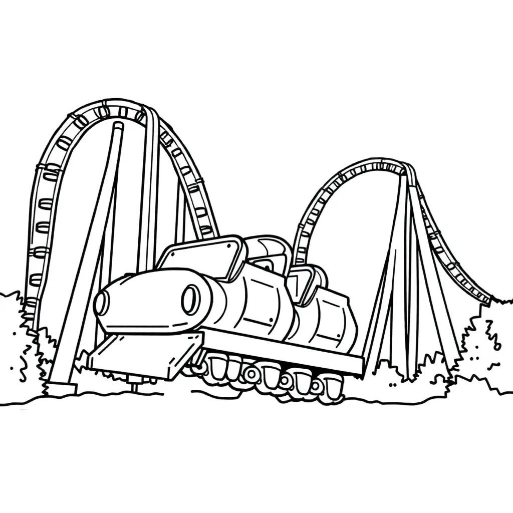 Coloring Pages Roller Coaster
