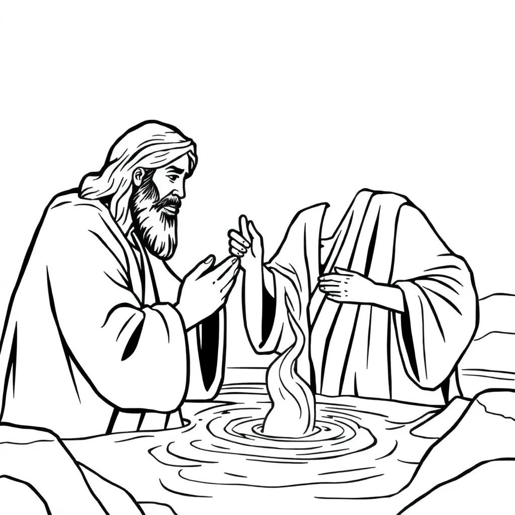 Coloring Page Of Jesus Baptism
