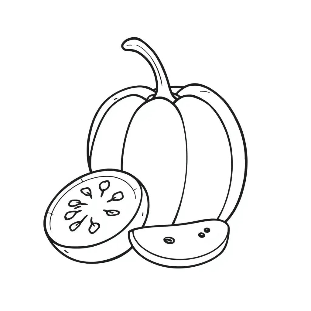 Coloring Page Of Food
