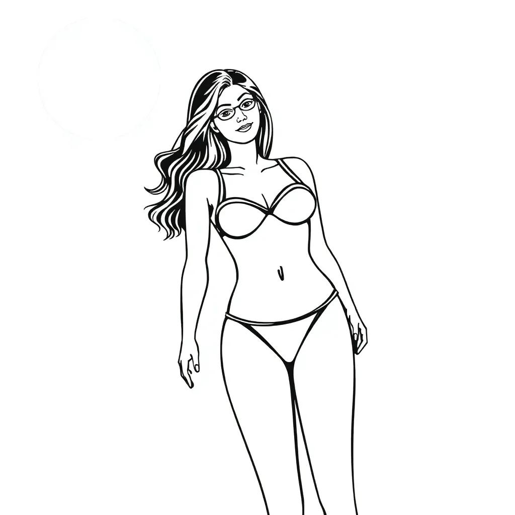 Coloring Pages Bathing Suit