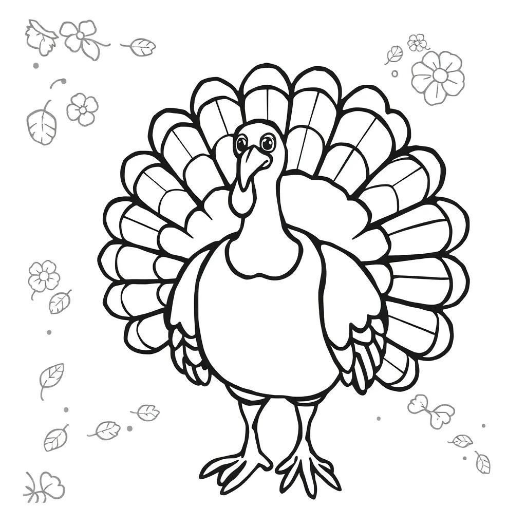 Coloring Pages Thanksgiving Turkey