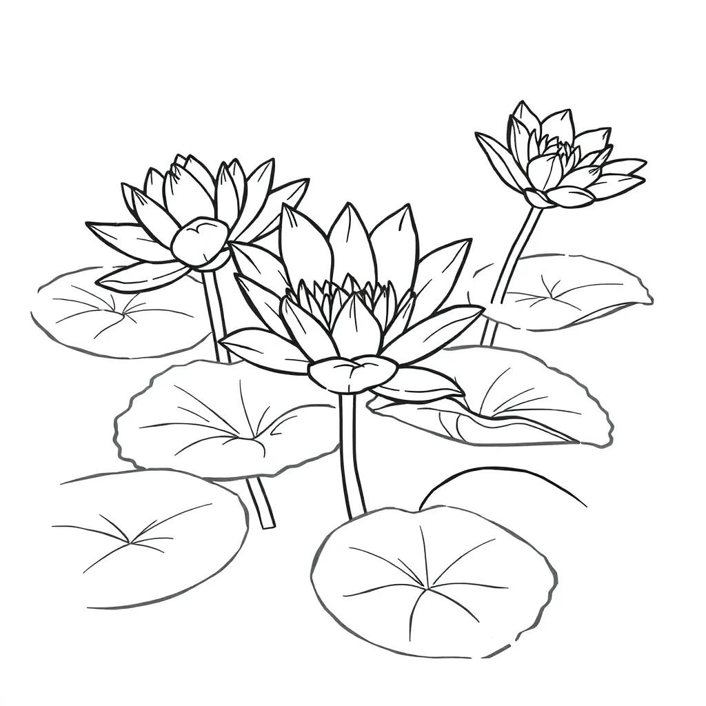 Coloring Pages Of Lily Pads