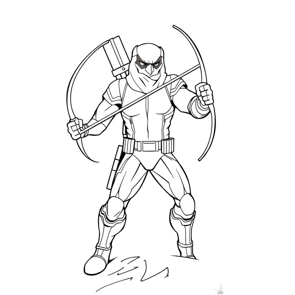 Coloring Pages Of Hawkeye