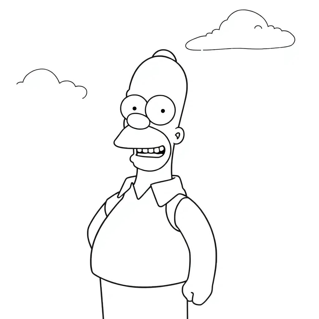 Coloring Pages Homer Simpson