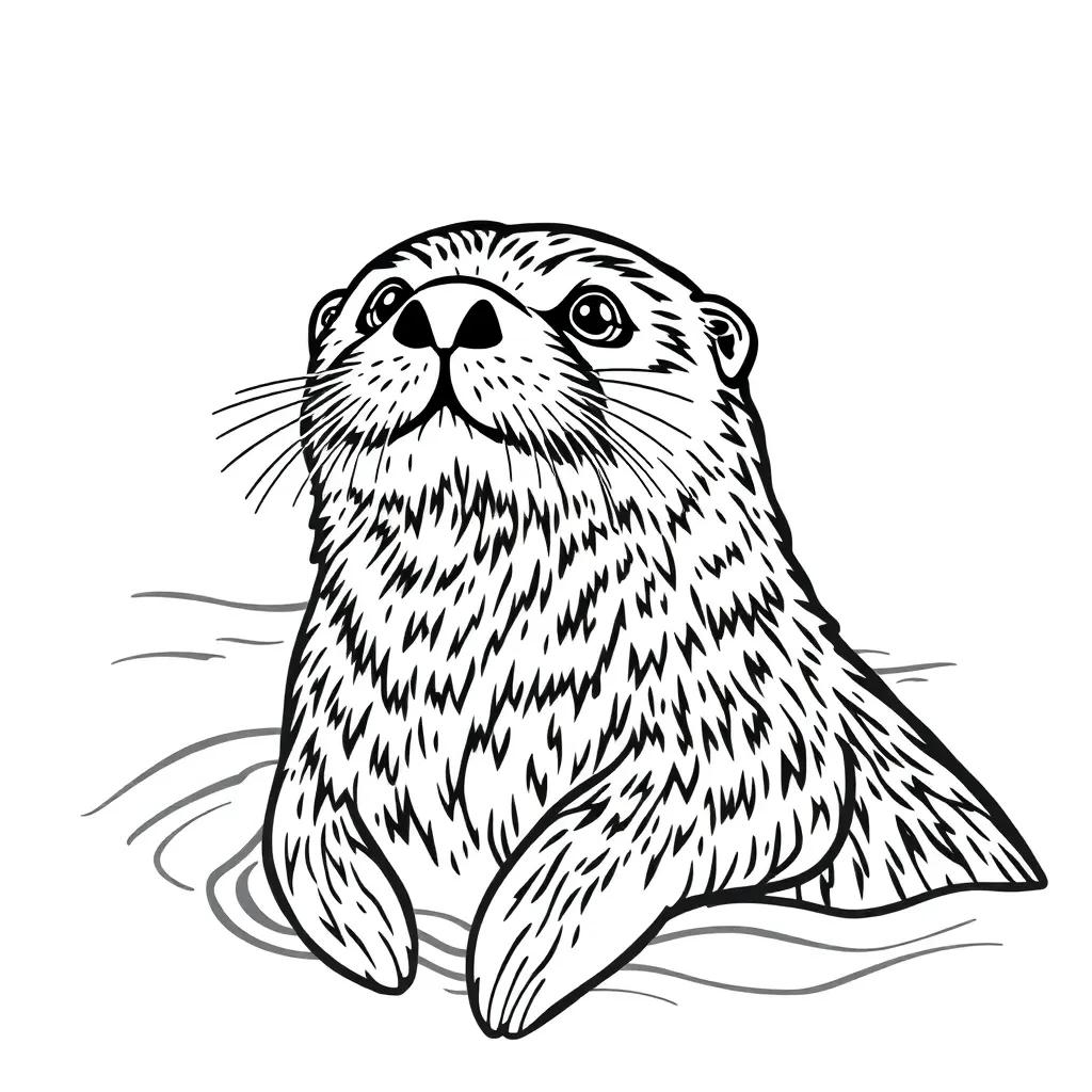 Coloring Pages Sea Otter