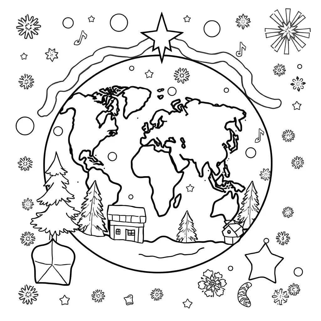 Coloring Pages Christmas Around The World