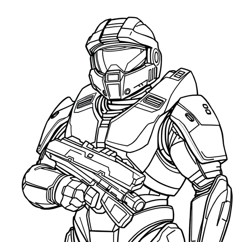Coloring Pages Of Master Chief