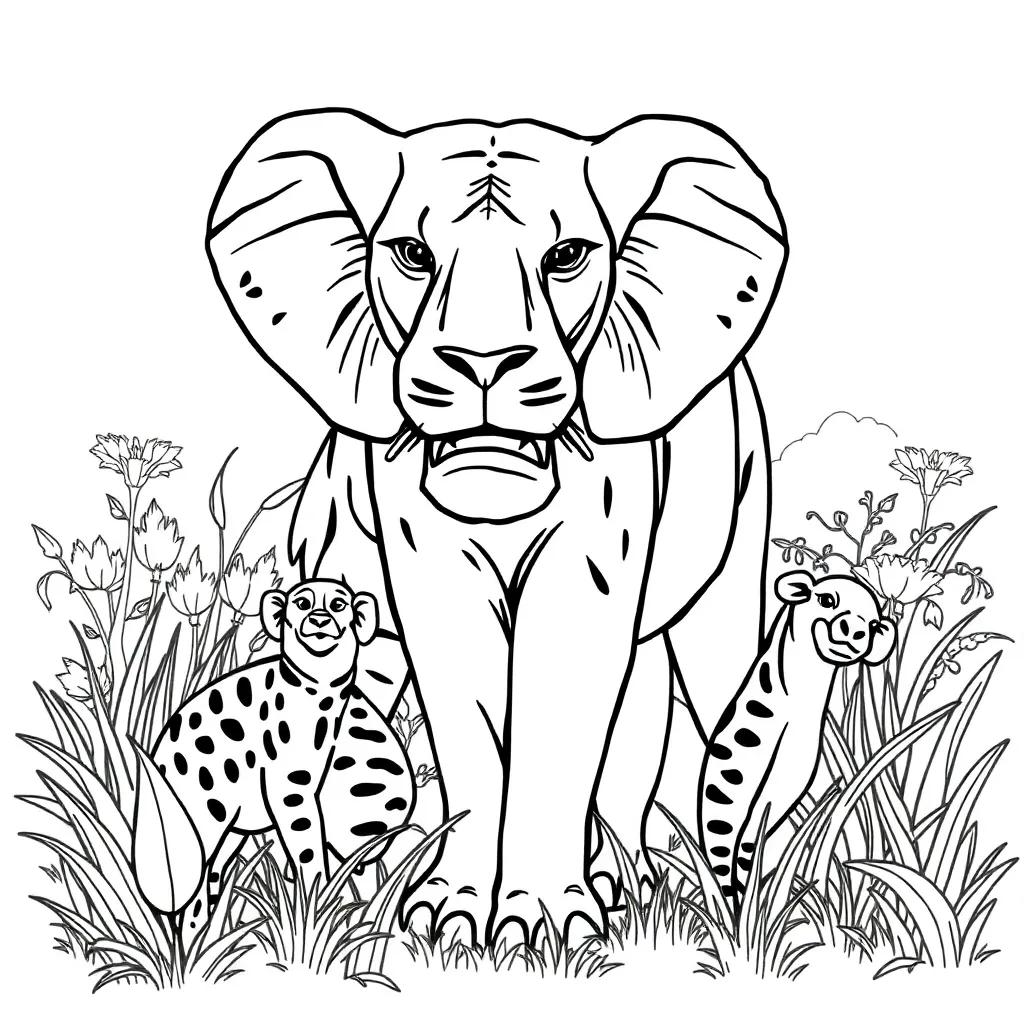 Coloring Pages African Animals
