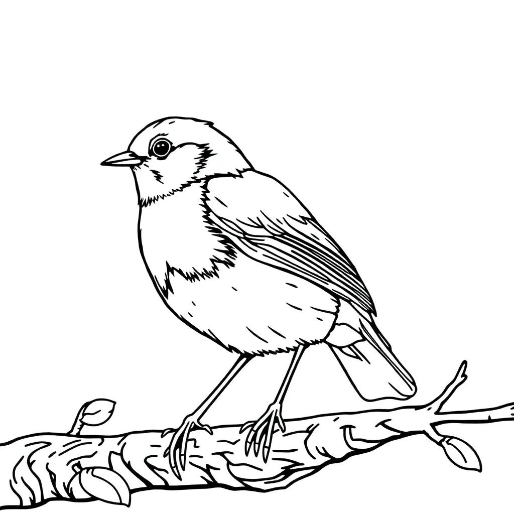 Coloring Pages Of A Robin