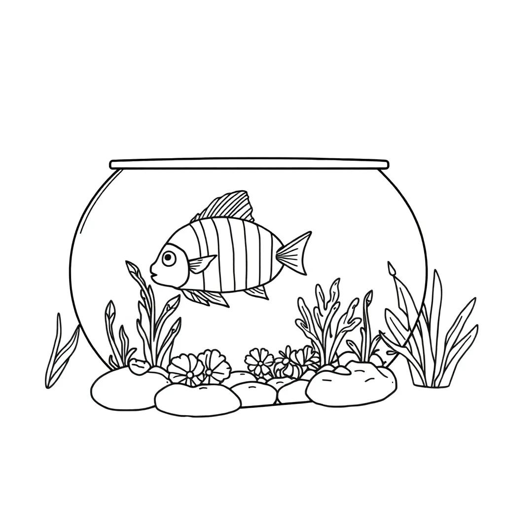 Coloring Pages Fish Tank