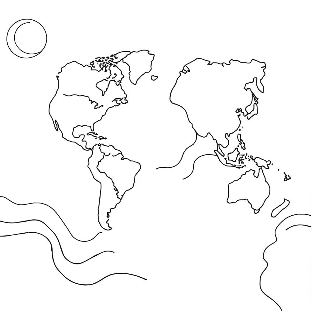 Coloring Page Of Map