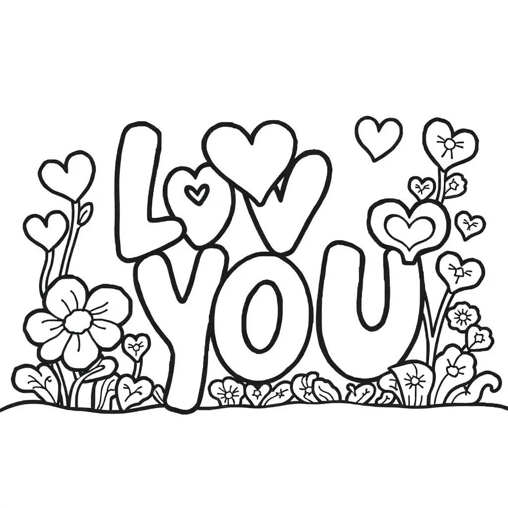 Coloring Pages Love You