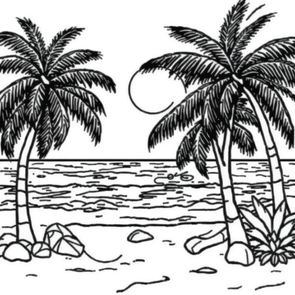 Coloring Pages For Beach