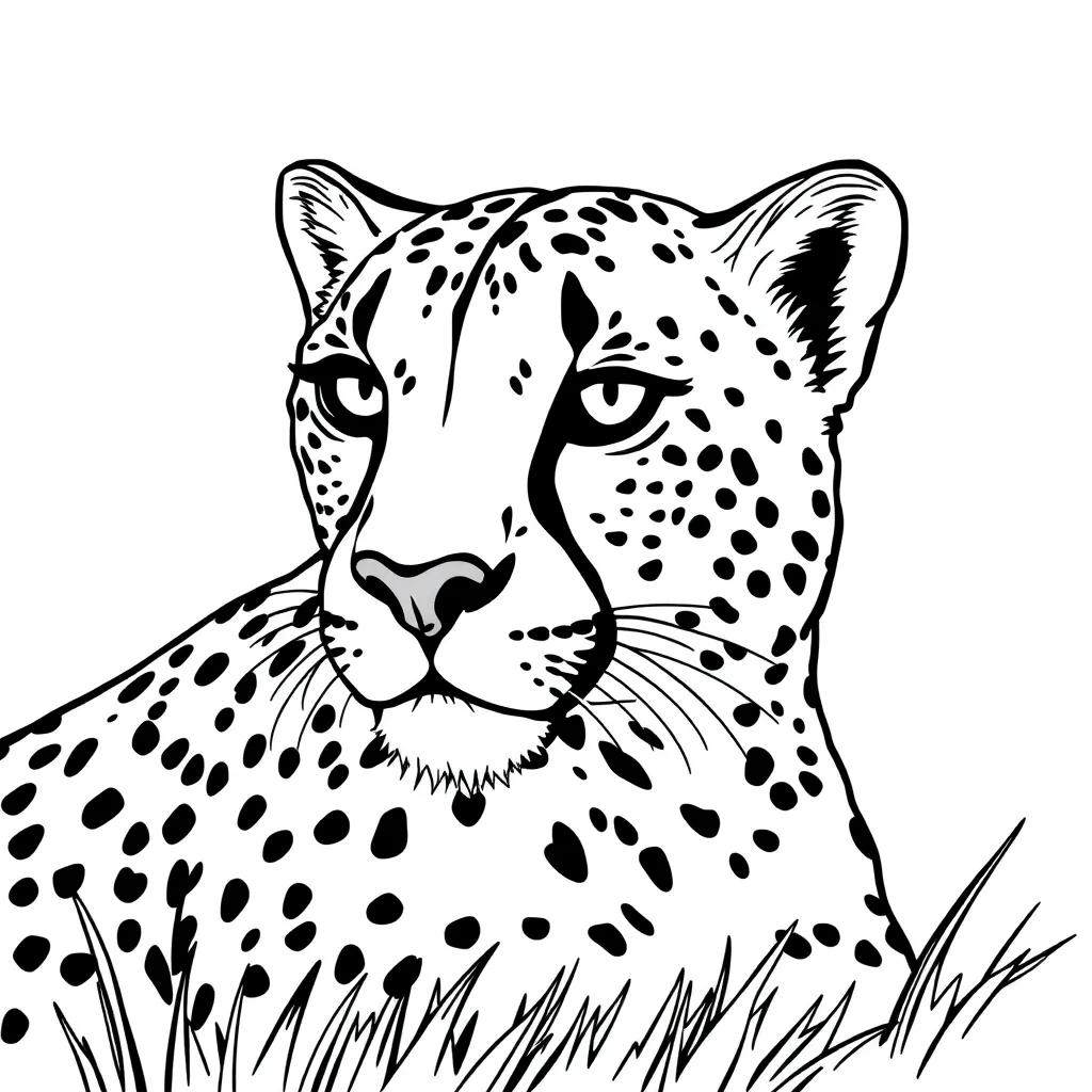 Coloring Page Of A Cheetah