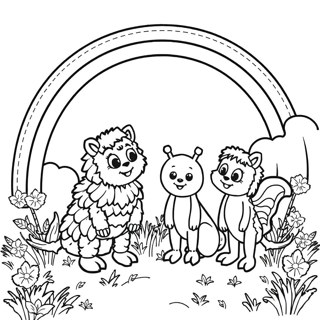 Coloring Pages Rainbow Friends