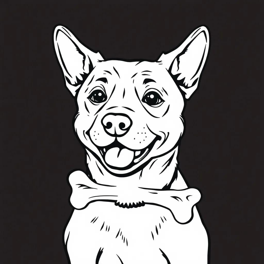 Coloring Pages Of Dog Bones