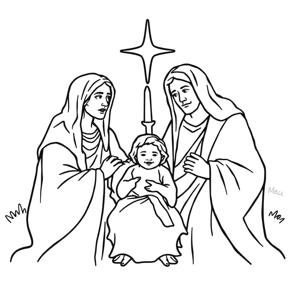 Coloring Page Of The Holy Family